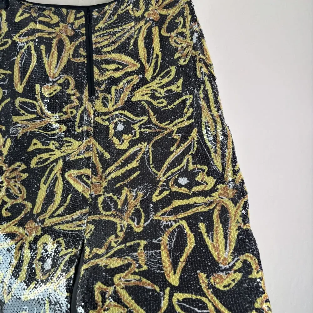 Diane Von Furstenberg Tailored Sequin Pencil Skirt